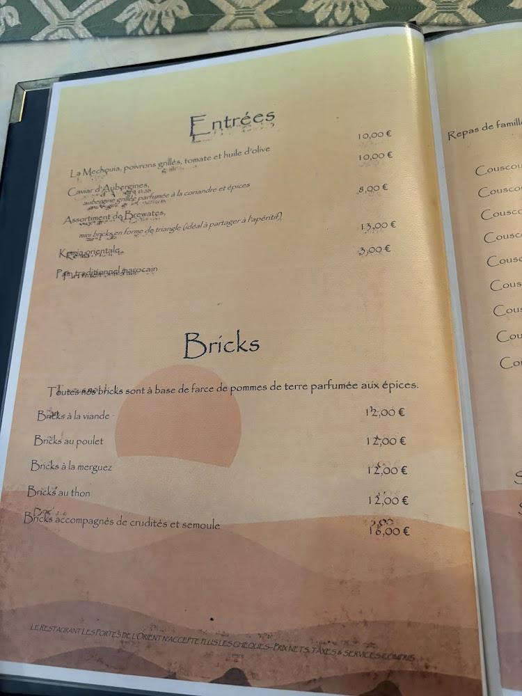 Les Portes de l'Orient - Menu Image 3